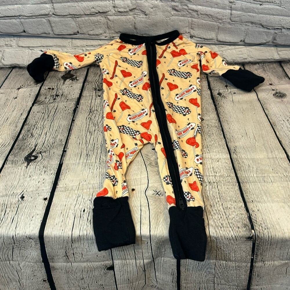 Dreamy ZZZ Dream Big Little Co Skateboard Bamboo Zippie Romper